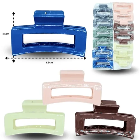 F - 041 pinza chica 6.5cm rectangular hueca C/12 1501-85