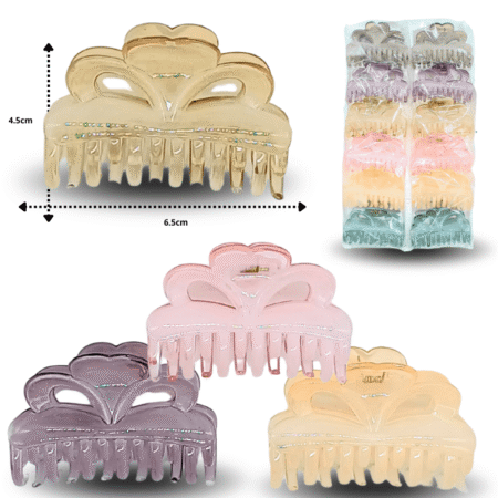 F - 044 pinza para cabello tubular corazón 6.5cm C/12 TA-1501-89