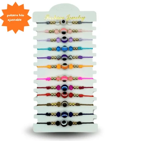 K - 006 pulsera hilo en tira ajustable C/12 YD-27