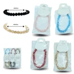 K - 016 pulsera cristales elásticos C/12 XLG-44