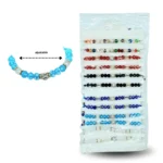 K - 033 pulsera hilo ajustable cristales y orbes C/12 26F-96