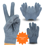 O - 088 guantes trabajo con puntos antiderrapante GRIS C/12 KM829-3F-2