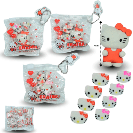 P - 002 goma borrador personaje Kitty C/12  D60