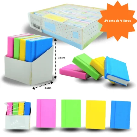 P - 024 goma borrador libro set 4 pzas C/24 F67-20