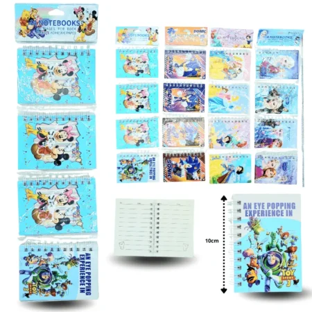 P - 067 libreta personajes 4 pzas en tira C/4 UB-2021A