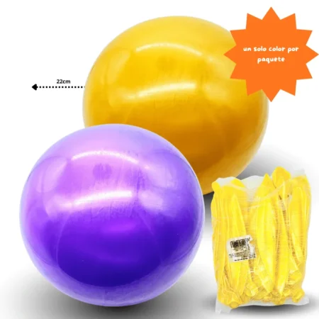 T - 487 pelota de hule lisa 22cm C/12 TG-0829D-31