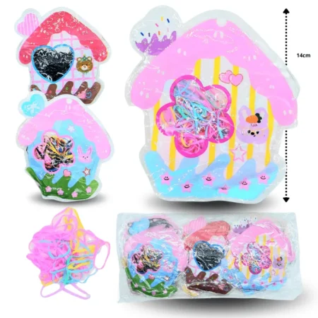 V - 021 liga latex en bolsa decorada colores surtidos C/12 HMV-49