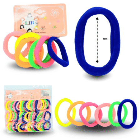 V - 038 liga licra 4cm NEON set 6 pzas C/15 YY45C