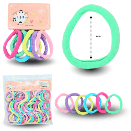 V - 038 liga licra 4cm PASTEL set 6 pzas C/15 YY45C
