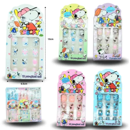 W - 002 uña decorada snoopy C/12 2604F-9