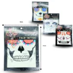 Y - 003 sticker facial Halloween con joyas para decorar C/12 25P-25