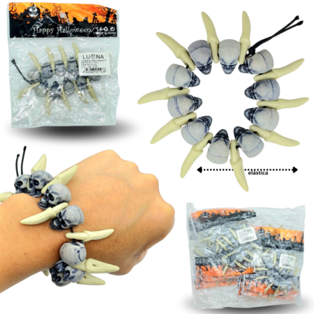 Y - 019 pulsera cráneos y huesos C/12  ZOR
