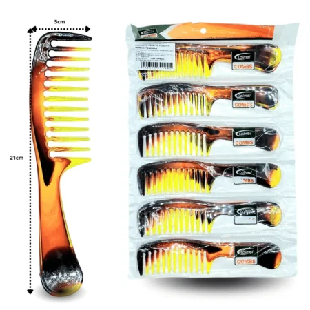 Z - 032 peine combs en tira carey con mango C/12  TB-2026A-4