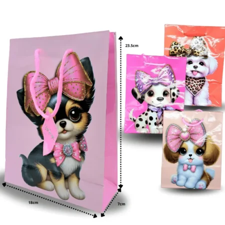 B - 004 bolsa de regalo perrita C/12 TE-1470-5