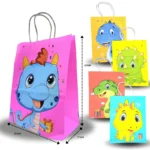 B - 021 bolsa de regalo decorada dinosaurios  21x27x11cm C/12  MW687-3H-7