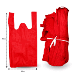 B - 095 bolsa tipo camiseta 22x40cm ROJA C/50 7F-13