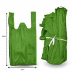 B - 458 bolsa ecologica camiseta VERDE CESPED 25x42cm C/50 B2542