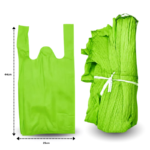 B - 458 bolsa ecologica camiseta VERDE LIMON 25x42cm C/50 B2542