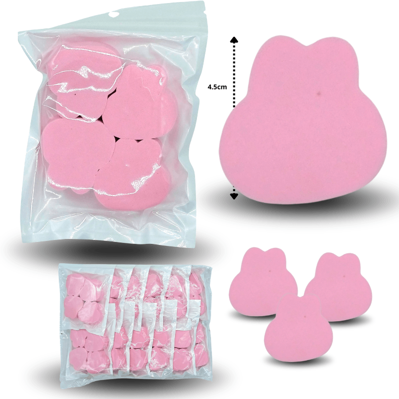 C - 025 esponja cosmética C RABITT set 4pzas C12 RTBLL