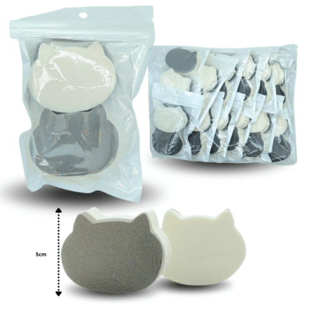 C - 025 esponja cosmética D CAT set 2pzas  C/12 RTBLL
