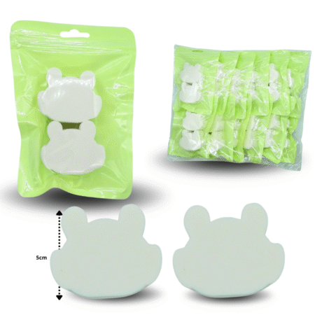 C - 025 esponja cosmética  F BEAR set 2pzas  C/12 RTBLL
