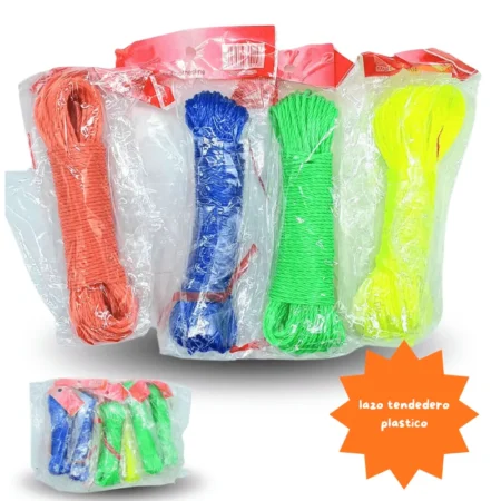H - 019 lazo tendedero plastico colores surtidos C/10 MW97-22F-5