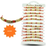 K - 003 pulsera hilo 3 virgen ajustable en tira C/12 26I-87