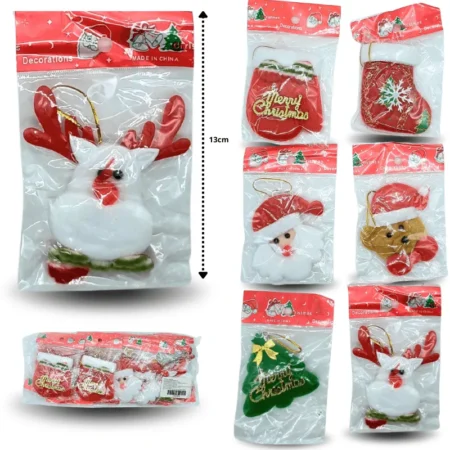 N - 002 adorno navideño colgante C/12 XLI-14