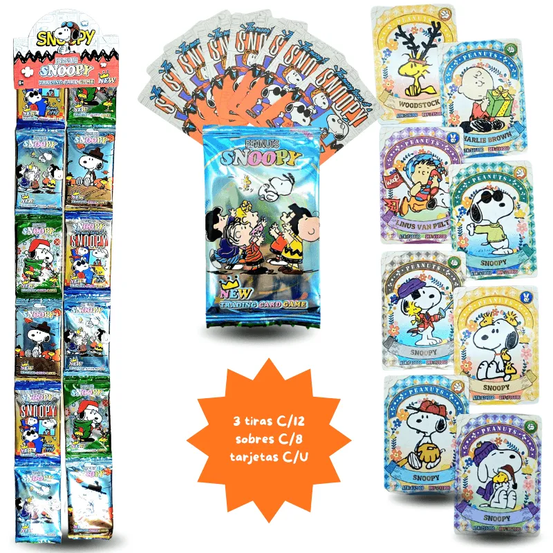 T-107-tarjetas-coleccionables-3-tiras-de-12-sobres-con-8-tarjetas-SNOOPY-C-36-26-C36