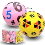 T - 181 pelota de hule inflable decorada C/10 MW1281-3H-9
