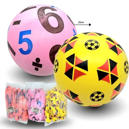 T - 181 pelota de hule inflable decorada C/10 MW1281-3H-9