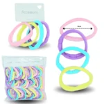 V - 003 liga licra colores pastel set 4 pzas 6cm C/12 4589