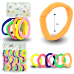 V - 006 liga licra NEON una sola combinación 6 cm set 6 pzas C/12 26L-1