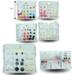 A - 006 arete perla 12pares de colores surtidos C/12  HT-5130