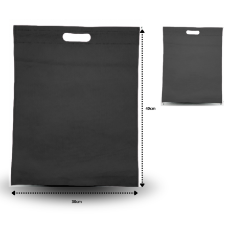 B - 016 bolsa ecológica tipo sobre 30x40cm NEGRA C/50 D3169