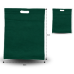 B – 019 bolsa ecológica tipo sobre 45x35cm VERDE PINO C100 D3170