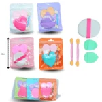 C - 030 esponja cosmética con aplicadores set 5 pzas C/12 HT-4400
