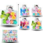 J - 002 pico organza, liga licra y pinza mini set 11pzas C/12 XH8349