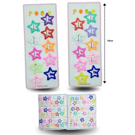 J - 033 cuca estrella colores set  10pzas C/12 HMZ-19