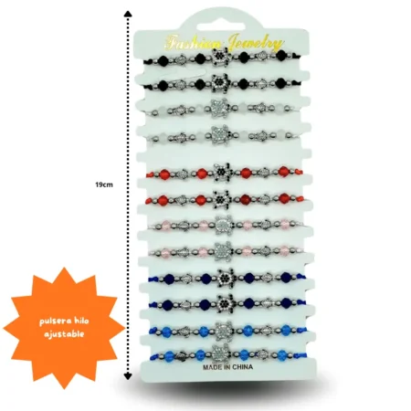 K - 010 pulsera hilo en tira ajustable C/12 26H60