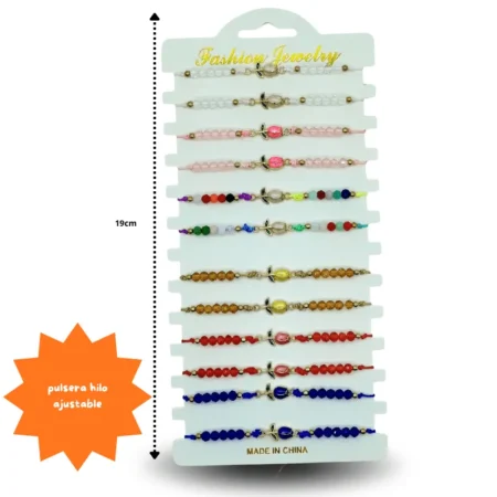 K - 013 pulsera hilo en tira ajustable C/12 26H64