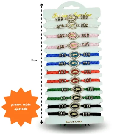 K - 016 pulsera tejida ajustable en tira san judas C/12 26H69