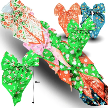 N - 025 moño navideño coquette en tira C/12 HT-5796