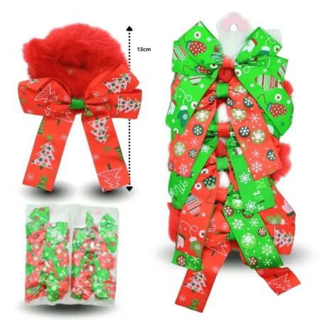 N - 042 dona peluche con moño navideño C/12 2607K-11