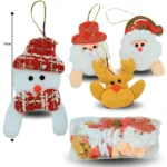 N - 088 muñeco colgante navideño de fieltro C/12 2508E-56
