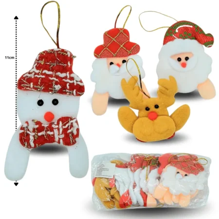 N - 088 muñeco colgante navideño de fieltro C/12 2508E-56