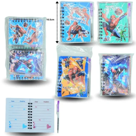 P - 080 libreta spiderman con pluma C/12 26-F40