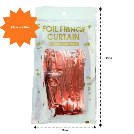 PA - 002 cortina ROJA HOLOGRÁFICA 90cm x1.90m C/10 G5101