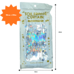 PA - 002 cortina  PLATA HOLOGRAFICA 90cm x1.90m C/10 G5101