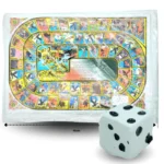 T - 436 juego de mesa set 3 pzas 1 juego grande, 1 juego mini viajero y dado, serpientes y escaleras o juego de la oca C/12 sets ALB MOR